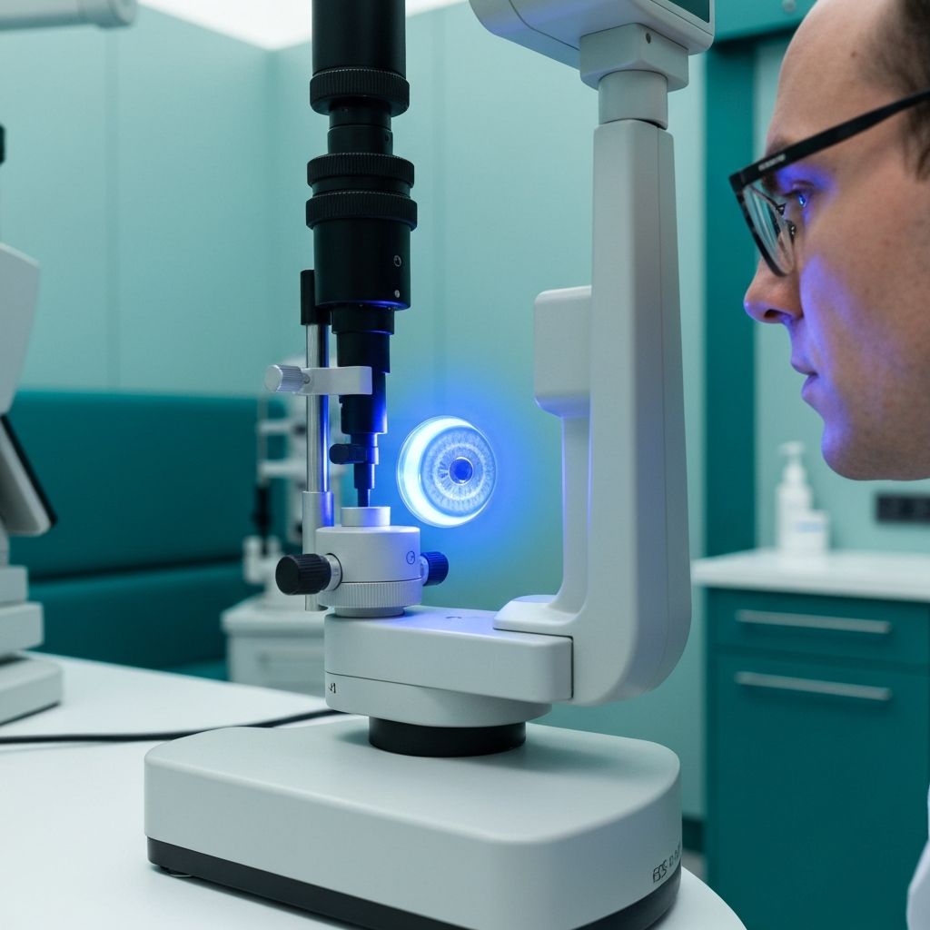 眼科での精密検査
