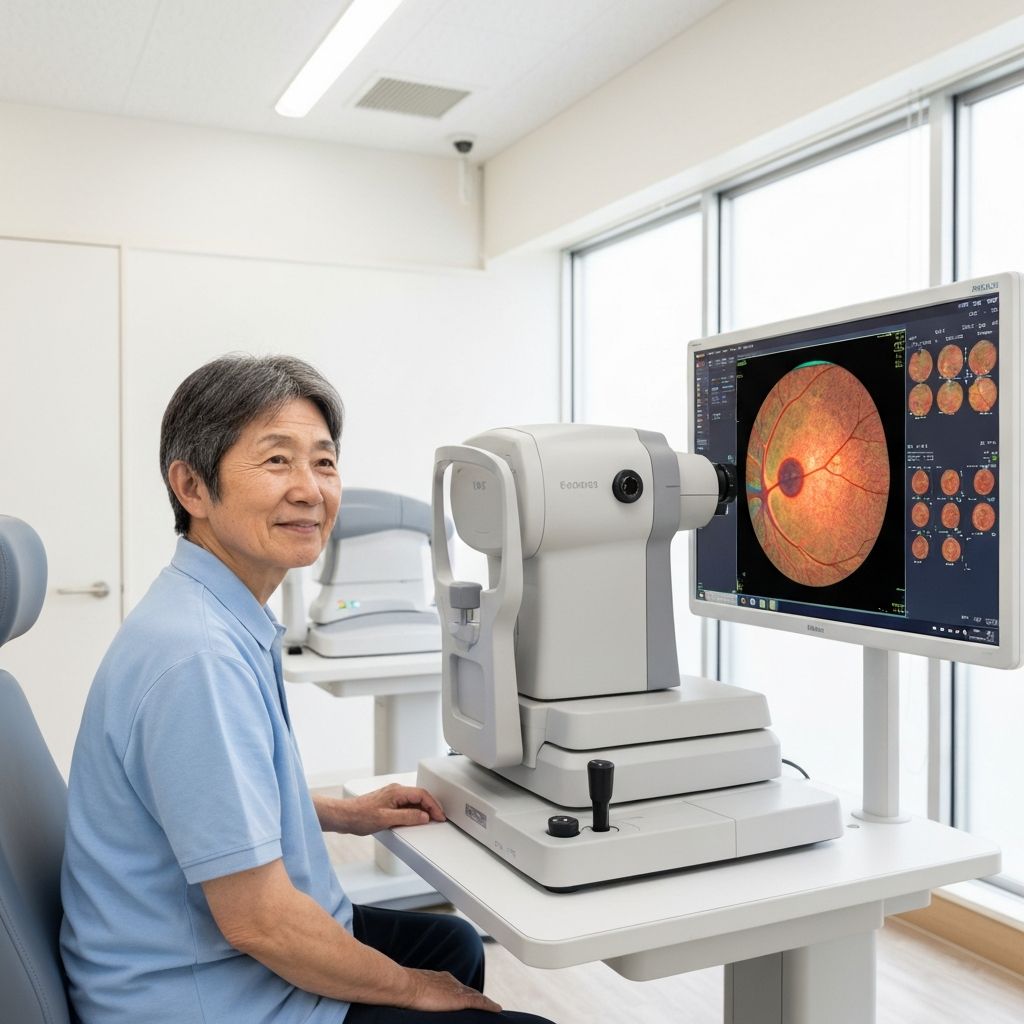 OCT検査を受ける患者