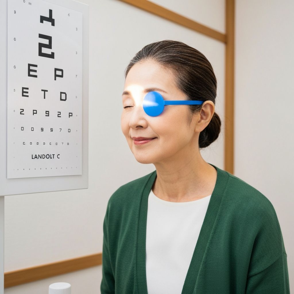 視力検査を受ける患者