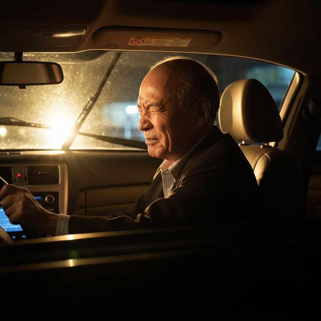 夜間の運転でまぶしさを感じる人