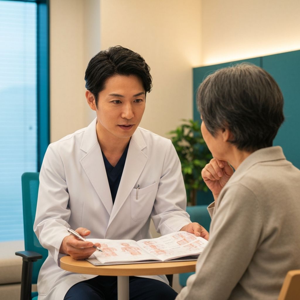 他の病気との鑑別を説明する医師