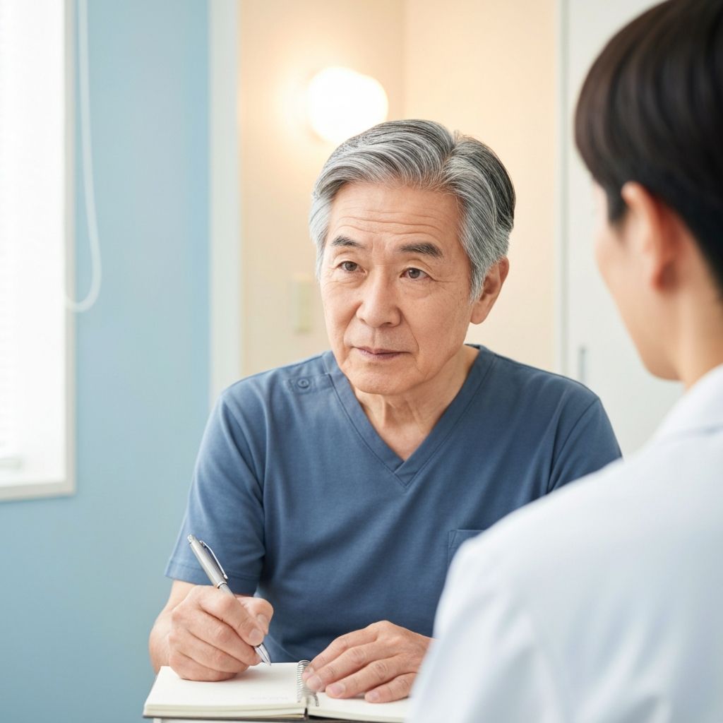 医師に質問する患者