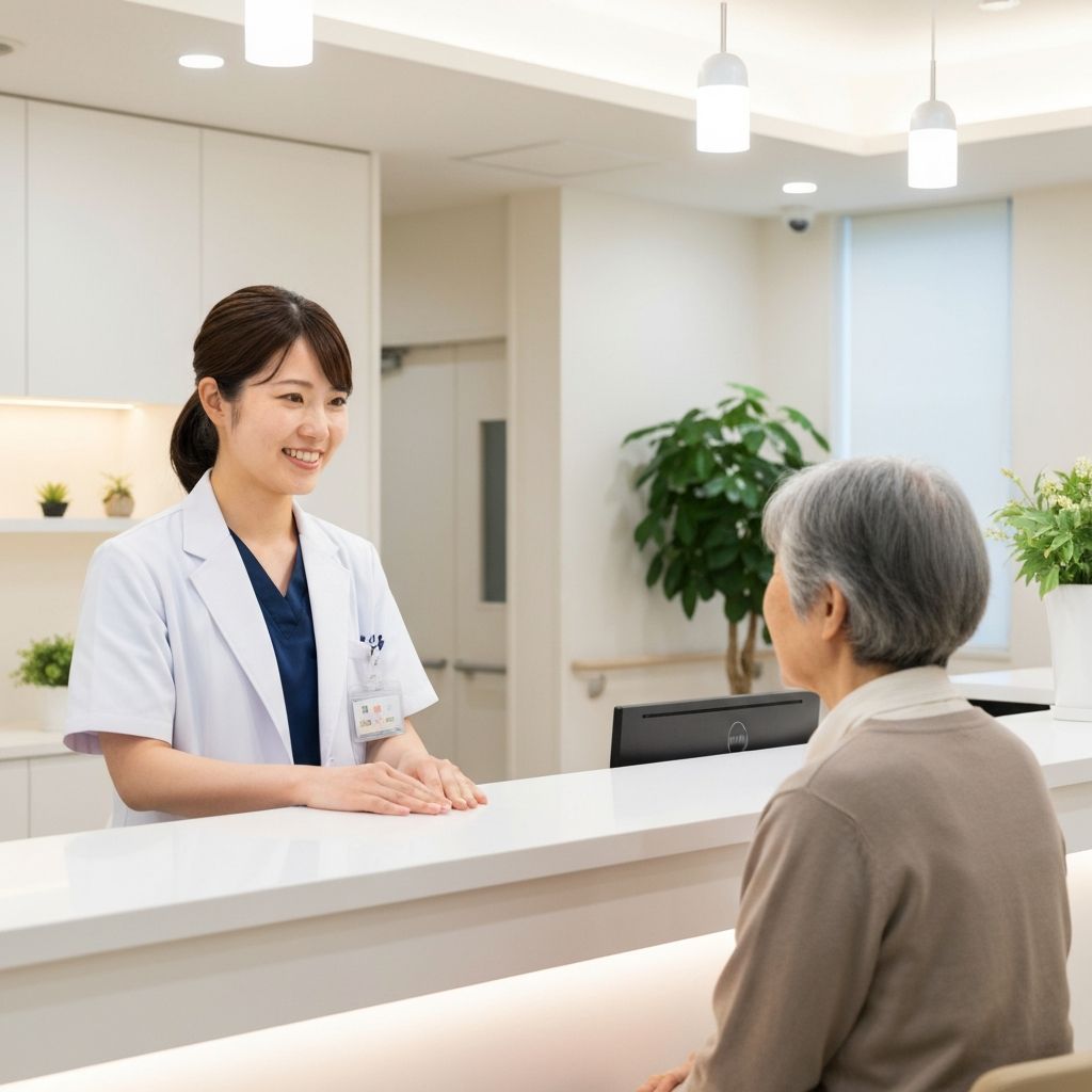 費用の説明を受ける患者