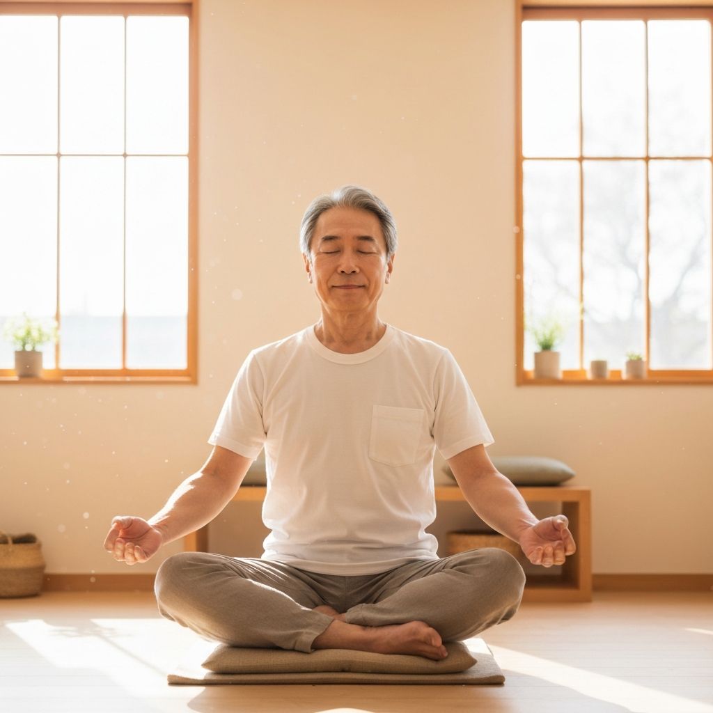 リラックスする男性