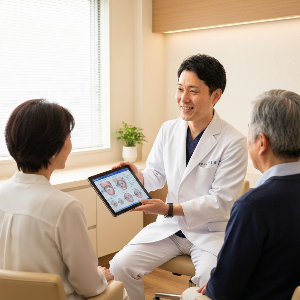 手術の流れを説明する医師